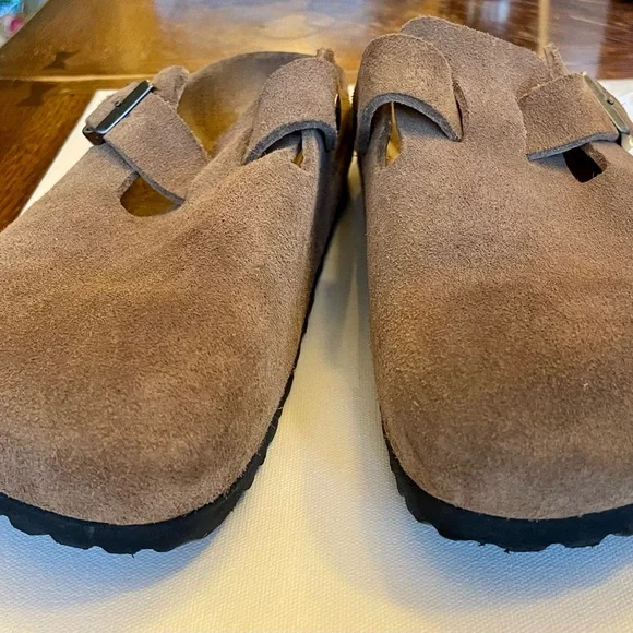 Birkenstock Tan Suede Mules - Picture 3 of 5